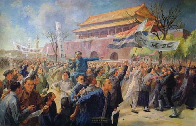 周令釗《五四運(yùn)動(dòng)》油畫，1951年，中國國家博物館藏.jpg